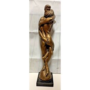 Vintage Original Austin Body and Soul Nude Lovers Statue Sculpture J. Cox 1970
